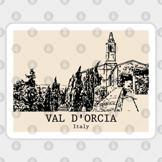 Val d'Orcia - Italy Magnet by Lakeric